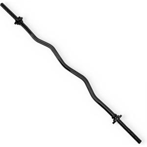imageCap Barbell 47Inch Standard Threaded Solid Easy Curl BarBlack