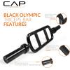 imageCAP Barbell 2 Solid Olympic Triceps Bar No Collars Black New Version OBIS34SB3