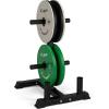 imageCAP Barbell 2Inch Olympic Bumper Plate Weight Set with 6 Post Rack  100370 lbs  Multiple OptionsCOMPETITION