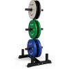 imageCAP Barbell 2Inch Olympic Bumper Plate Weight Set with 6 Post Rack  100370 lbs  Multiple OptionsCOMPETITION