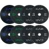 imageCAP Barbell 2Inch Olympic Bumper Plate Weight Set with 6 Post Rack  100370 lbs  Multiple OptionsECONOMY  SPECKLED