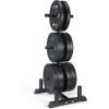 imageCAP Barbell 2Inch Olympic Bumper Plate Weight Set with 6 Post Rack  100370 lbs  Multiple OptionsECONOMY