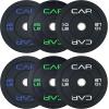 imageCAP Barbell 2Inch Olympic Bumper Plate Weight Set with 6 Post Rack  100370 lbs  Multiple OptionsECONOMY
