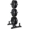 imageCAP Barbell 2Inch Olympic Bumper Plate Weight Set with 6 Post Rack  100370 lbs  Multiple OptionsELITE