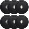 imageCAP Barbell 2Inch Olympic Bumper Plate Weight Set with 6 Post Rack  100370 lbs  Multiple OptionsPRO