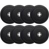 imageCAP Barbell 2Inch Olympic Bumper Plate Weight Set with 6 Post Rack  100370 lbs  Multiple OptionsPRO