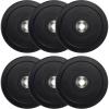 imageCAP Barbell 2Inch Olympic Bumper Plate Weight Set with 6 Post Rack  100370 lbs  Multiple OptionsPRO