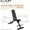 imageCAP Barbell Adjustable Training Utility Weight Bench  Foldable MultiPosition InclineFlat Bench with 6 Backrest Settings Thick Padding ampamp 600 LB Capacity  Home Gym Workout Bench