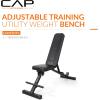 imageCAP Barbell Adjustable Training Utility Weight Bench  Foldable MultiPosition InclineFlat Bench with 6 Backrest Settings Thick Padding ampamp 600 LB Capacity  Home Gym Workout Bench