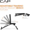 imageCAP Barbell Adjustable Training Utility Weight Bench  Foldable MultiPosition InclineFlat Bench with 6 Backrest Settings Thick Padding ampamp 600 LB Capacity  Home Gym Workout Bench
