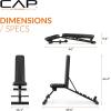 imageCAP Barbell Adjustable Training Utility Weight Bench  Foldable MultiPosition InclineFlat Bench with 6 Backrest Settings Thick Padding ampamp 600 LB Capacity  Home Gym Workout Bench