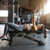 imageCAP Barbell Adjustable Training Utility Weight Bench  MultiPosition InclineDecline Bench with 6 Backrest Adjustments Leg Anchor Wheels ampamp 600 LB Capacity  Home Gym Strength Bench