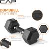 imageCAP Barbell Dumbbell Set with Rack  Multiple Options in 150lbs and 210lbs150lbs Set  Tinted Handle