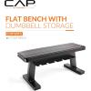 imageCAP Barbell Flat Bench with Dumbbell Storage black