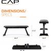 imageCAP Barbell Foldable Flat Weight Bench  Folding Workout Bench with Steel Frame Thick BoxStitched Padding ampamp 600 LB Capacity  Compact Home Gym Strength Training Bench