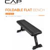 imageCAP Barbell Foldable Flat Weight Bench  Folding Workout Bench with Steel Frame Thick BoxStitched Padding ampamp 600 LB Capacity  Compact Home Gym Strength Training Bench