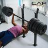 imageCAP Standard Weight Bench with Preacher Pad  Adjustable Bench Press Station with 4 Backrest Positions Leg Developer Steel Frame 500 LB Capacity  Home Gym Strength Training Bench