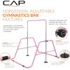 imageCap Horizontal Adjustable Gymnastics Bar for Kids  Foldable Gymnastics Equipment Adjustable Height Indoor Gym Training Bar  Pink