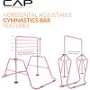 imageCap Horizontal Adjustable Gymnastics Bar for Kids  Foldable Gymnastics Equipment Adjustable Height Indoor Gym Training Bar  Pink