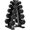 imageCAP Barbell Dumbbell Set with Rack  Multiple Options in 150lbs and 210lbs150lbs Set  Copper Handle