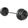 imageCAP Barbell Threaded Barbell Set with 100 LB Cement Grip Plates  47quot Threaded Bar 25LB  15LB  10LB Grip Plates Star Collars Home Gym Weight Set for Strength Training
