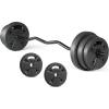 imageCAP Barbell Threaded Curl Bar Set with 50 LB Cement Grip Weight Plates  EZ Curl Bar with Threaded Collars for Strength Training ampamp Home Gym Workouts