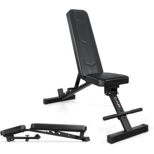 imageCAP Barbell Adjustable Training Utility Weight Bench  Foldable MultiPosition InclineFlat Bench with 6 Backrest Settings Thick Padding ampamp 600 LB Capacity  Home Gym Workout Bench