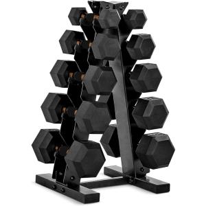 imageCAP Barbell Dumbbell Set with Rack  Multiple Options in 150lbs and 210lbs150lbs Set  Copper Handle