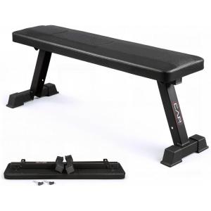 imageCAP Barbell Foldable Flat Weight Bench  Folding Workout Bench with Steel Frame Thick BoxStitched Padding ampamp 600 LB Capacity  Compact Home Gym Strength Training Bench