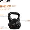 imageCAP Barbell 45 LB Cement Kettlebell Set  10 lb 15 lb ampamp 20 lb VinylCoated Kettlebells for Strength Training Cardio Cross Training ampamp Home Gym Workouts