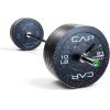 imageCAP Barbell Olympic Weight Set with 7ft Barbell ampamp Bumper Plates  160370 lbs  Multiple OptionsEconomy  Speckled