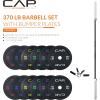 imageCAP Barbell Olympic Weight Set with 7ft Barbell ampamp Bumper Plates  160370 lbs  Multiple OptionsEconomy