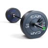 imageCAP Barbell Olympic Weight Set with 7ft Barbell ampamp Bumper Plates  160370 lbs  Multiple OptionsEconomy
