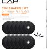 imageCAP Barbell Olympic Weight Set with 7ft Barbell ampamp Bumper Plates  160370 lbs  Multiple OptionsPRO