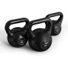 imageCAP Barbell 45 LB Cement Kettlebell Set  10 lb 15 lb ampamp 20 lb VinylCoated Kettlebells for Strength Training Cardio Cross Training ampamp Home Gym Workouts