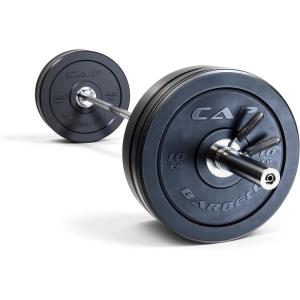 imageCAP Barbell Olympic Weight Set with 7ft Barbell ampamp Bumper Plates  160370 lbs  Multiple OptionsPRO