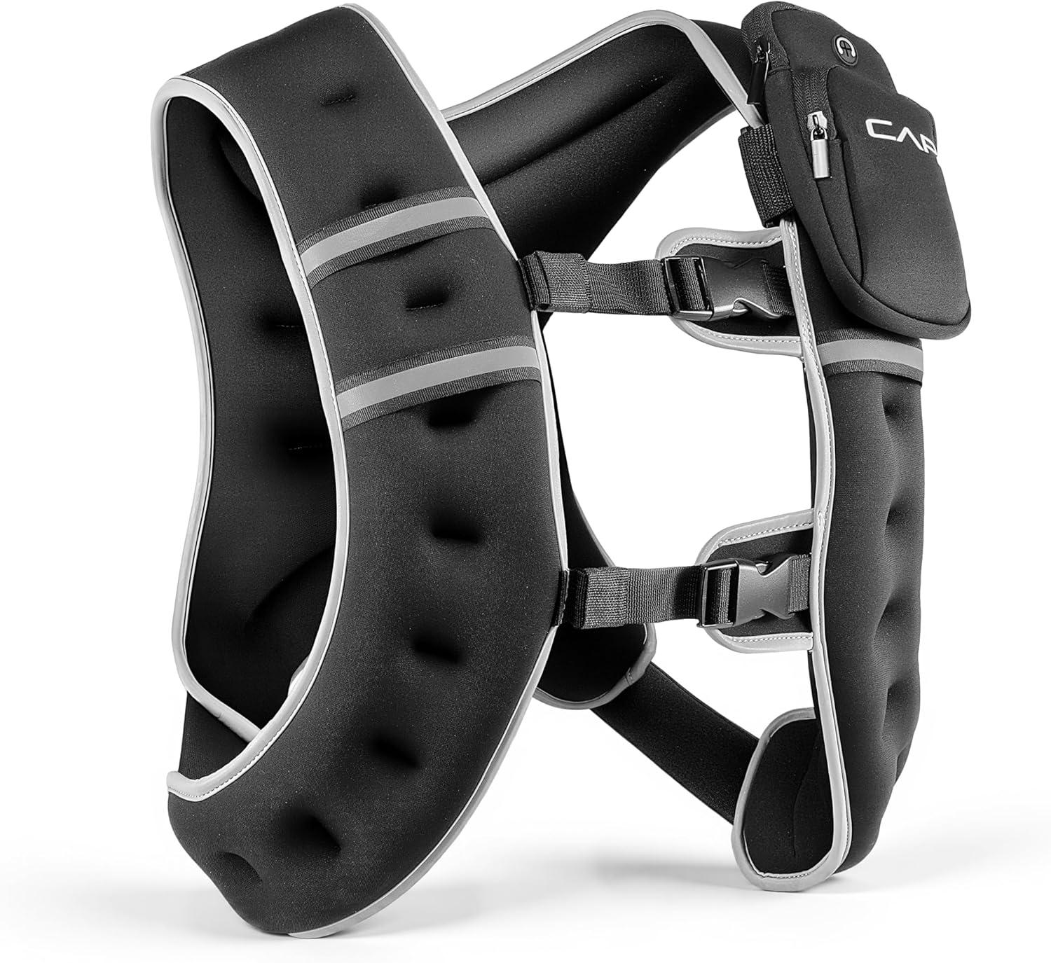 imageCAP Weighted Vest  8lb 30lbs  Reflective Workout Vest for Walking Running Cardio Strength Training  Multiple ColorsBlack