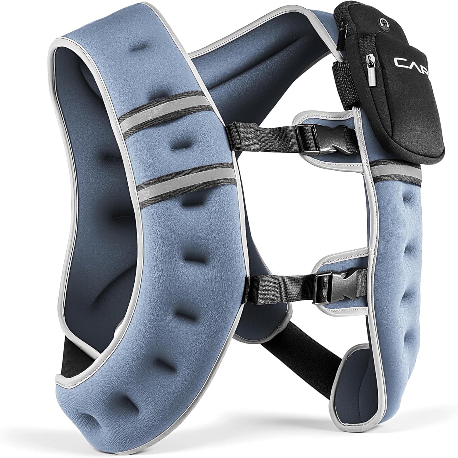 imageCAP Weighted Vest  8lb 30lbs  Reflective Workout Vest for Walking Running Cardio Strength Training  Multiple ColorsBlue