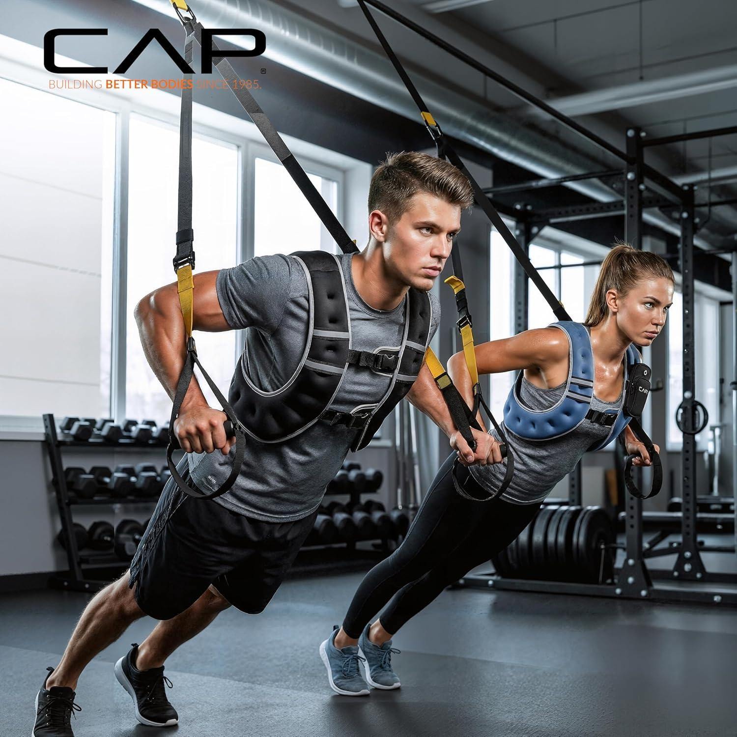 imageCAP Weighted Vest  8lb 30lbs  Reflective Workout Vest for Walking Running Cardio Strength Training  Multiple ColorsGreen