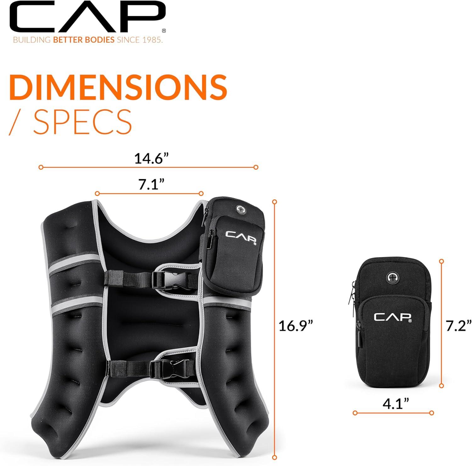 imageCAP Weighted Vest  8lb 30lbs  Reflective Workout Vest for Walking Running Cardio Strength Training  Multiple ColorsRose