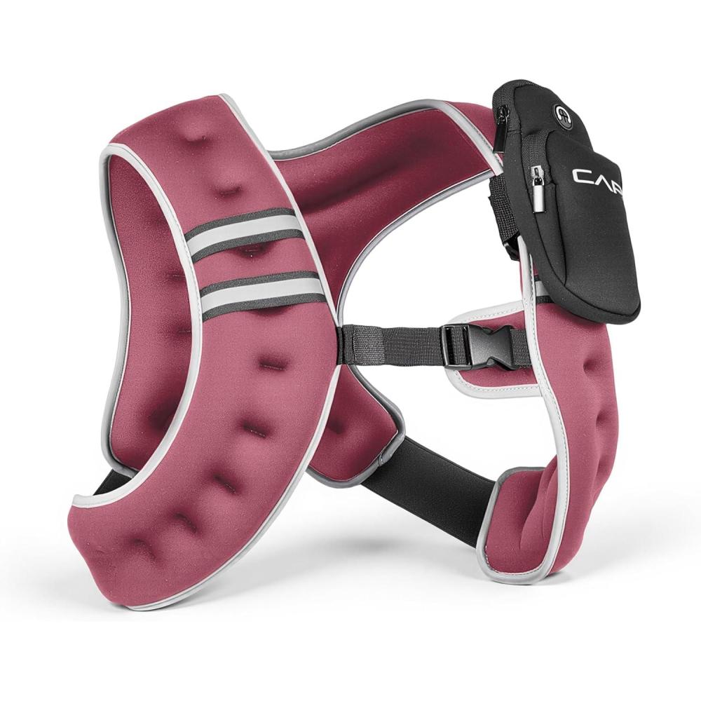 imageCAP Weighted Vest  8lb 30lbs  Reflective Workout Vest for Walking Running Cardio Strength Training  Multiple ColorsRose