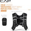 imageCAP Weighted Vest  8lb 30lbs  Reflective Workout Vest for Walking Running Cardio Strength Training  Multiple ColorsBlack