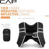 imageCAP Weighted Vest  8lb 30lbs  Reflective Workout Vest for Walking Running Cardio Strength Training  Multiple ColorsBlack