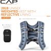 imageCAP Weighted Vest  8lb 30lbs  Reflective Workout Vest for Walking Running Cardio Strength Training  Multiple ColorsBlue