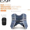 imageCAP Weighted Vest  8lb 30lbs  Reflective Workout Vest for Walking Running Cardio Strength Training  Multiple ColorsBlue