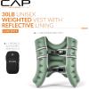 imageCAP Weighted Vest  8lb 30lbs  Reflective Workout Vest for Walking Running Cardio Strength Training  Multiple ColorsGreen