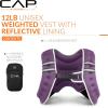imageCAP Weighted Vest  8lb 30lbs  Reflective Workout Vest for Walking Running Cardio Strength Training  Multiple ColorsPurple