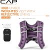 imageCAP Weighted Vest  8lb 30lbs  Reflective Workout Vest for Walking Running Cardio Strength Training  Multiple ColorsPurple