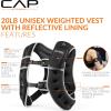 imageCAP Weighted Vest  8lb 30lbs  Reflective Workout Vest for Walking Running Cardio Strength Training  Multiple ColorsPurple
