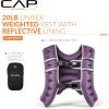imageCAP Weighted Vest  8lb 30lbs  Reflective Workout Vest for Walking Running Cardio Strength Training  Multiple ColorsPurple